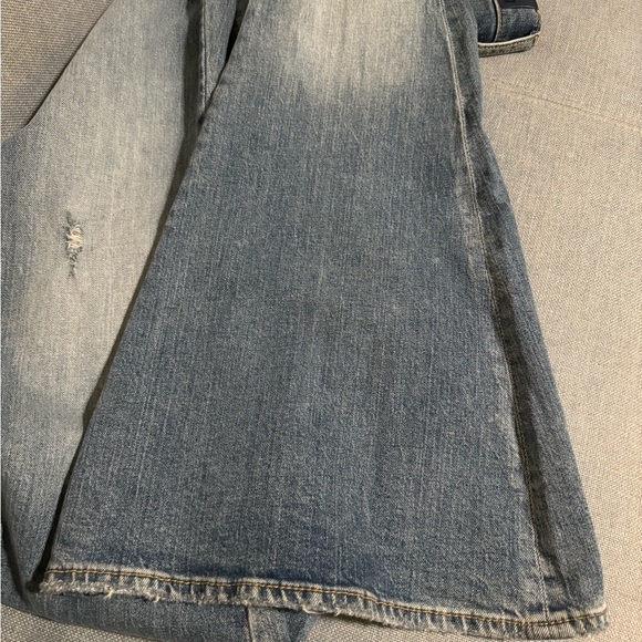 7 For All Mankind BEAUTY DENIM MEGA FLARE IN MARIBEL High-rise Blue Jeans 26 - Picture 9 of 10